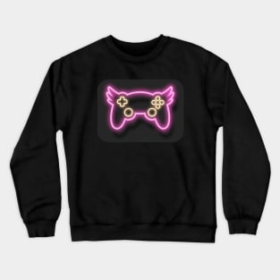 Neon Pink Winged Controller Crewneck Sweatshirt